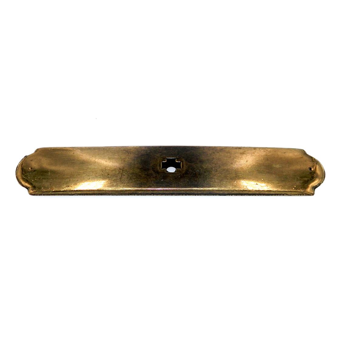Vintage National Lock General Winthrop Brass 5" Cabinet Knob Backplate 6217-4A