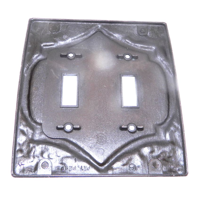 Amerock Monterey Wall Plate Double Switch Plate Antique English 6284-AE