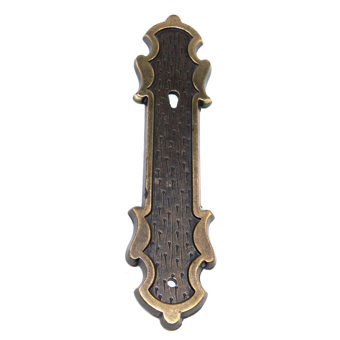 Vintage National Lock Mediterranean Brass 5 1/4" Cabinet Knob Backplate 6343-4A