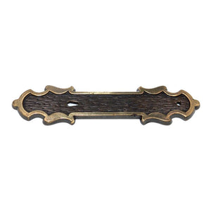 Vintage National Lock Mediterranean Brass 5 1/4" Cabinet Knob Backplate 6343-4A
