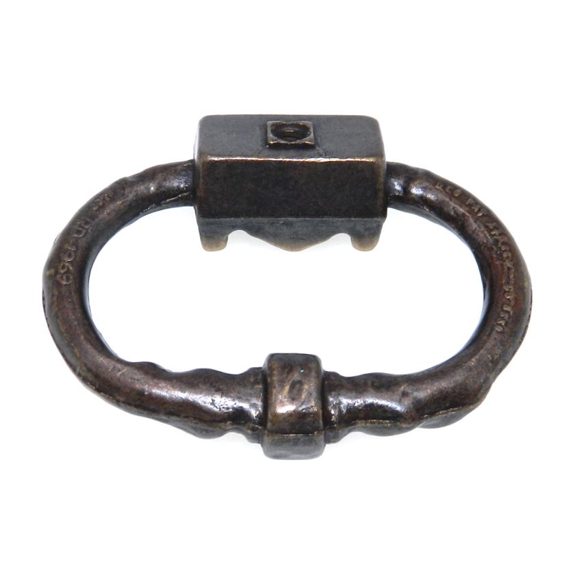 Vintage National Lock Antique English 2 3/4" Ring Pull Furniture Knob 6368-4A
