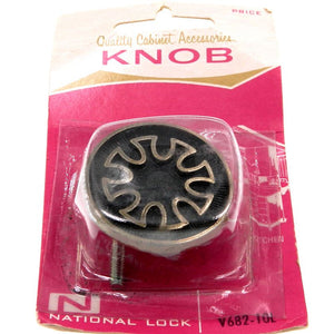 Vintage National Lock Hellenic Bronze 1 1/2" Round Furniture Knob V682-10L