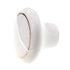 Amerock Allison White Porcelain 1 1/2" Round Cabinet Knob Gold Circle  69115