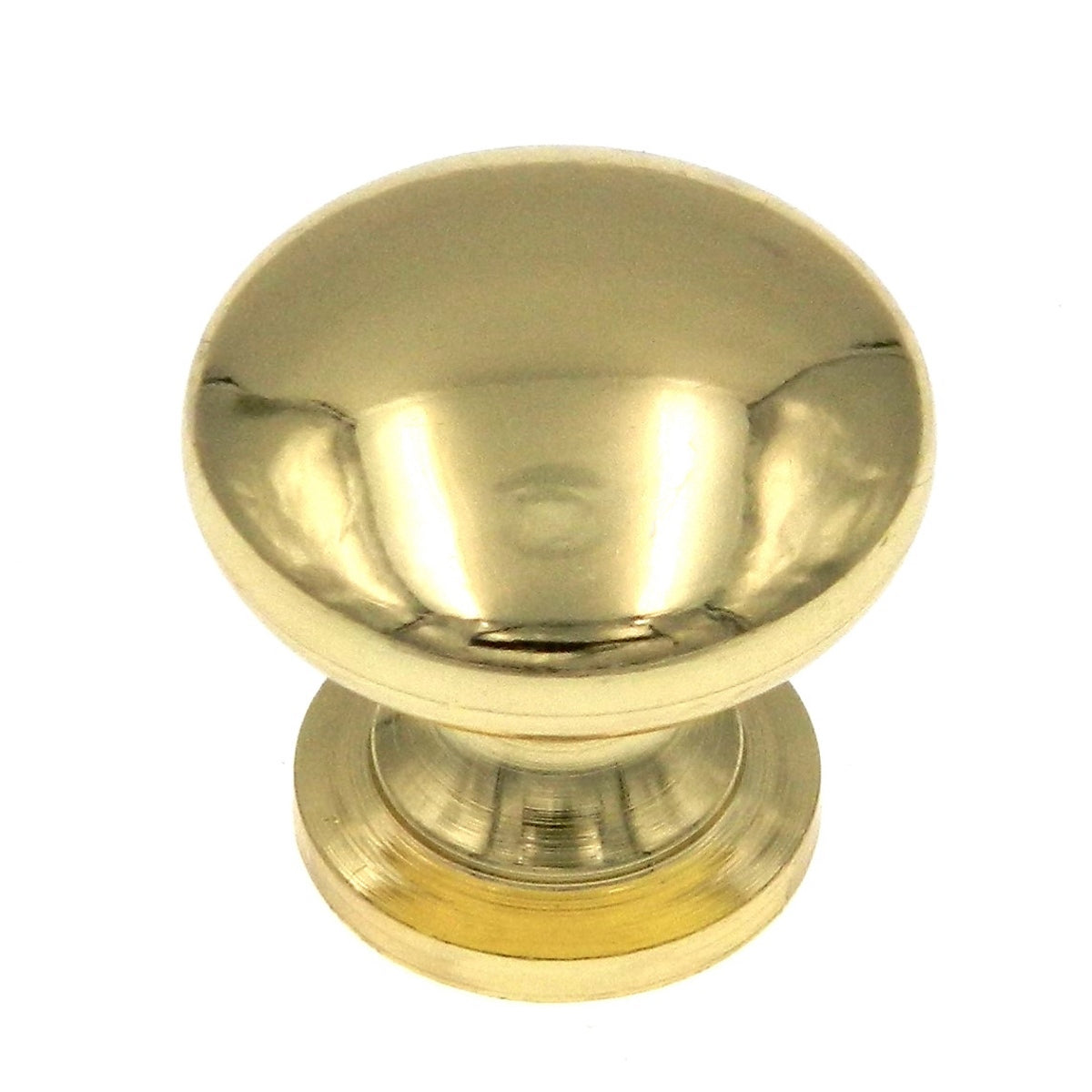 Brainerd Builder Polished Brass Designer 1" Round Cabinet Knob 69145