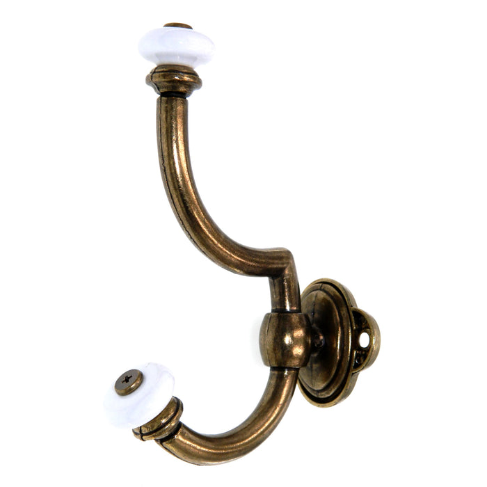 Amerock Burnished Brass 5 5/8" Wall Hook for Coat, Hat, Robe and More 69147