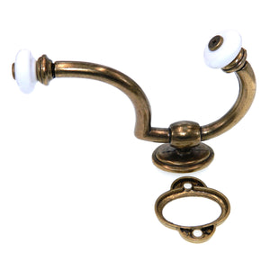 Amerock Burnished Brass 5 5/8" Wall Hook for Coat, Hat, Robe and More 69147