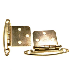 Pair of Amerock Polished Brass Variable Overlay Hinges Non Self-Closing 69190