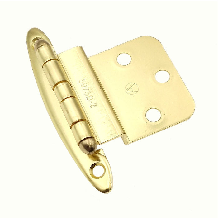 Pair 69193 Polished Brass Face Mount 3/8" Inset Cabinet Hinges Amerock