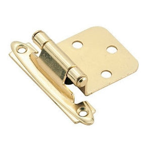 Pair Amerock Polished Brass Face Mount Variable Overlay Hinge Self-Closing 69200