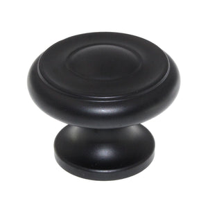 Schaub Traditional Designs 1 1/2" Round Cabinet Knob Flat Black 704-FB