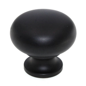 Schaub And Company Country 1 1/4" Solid Brass Cabinet Knob Flat Black 706-FB