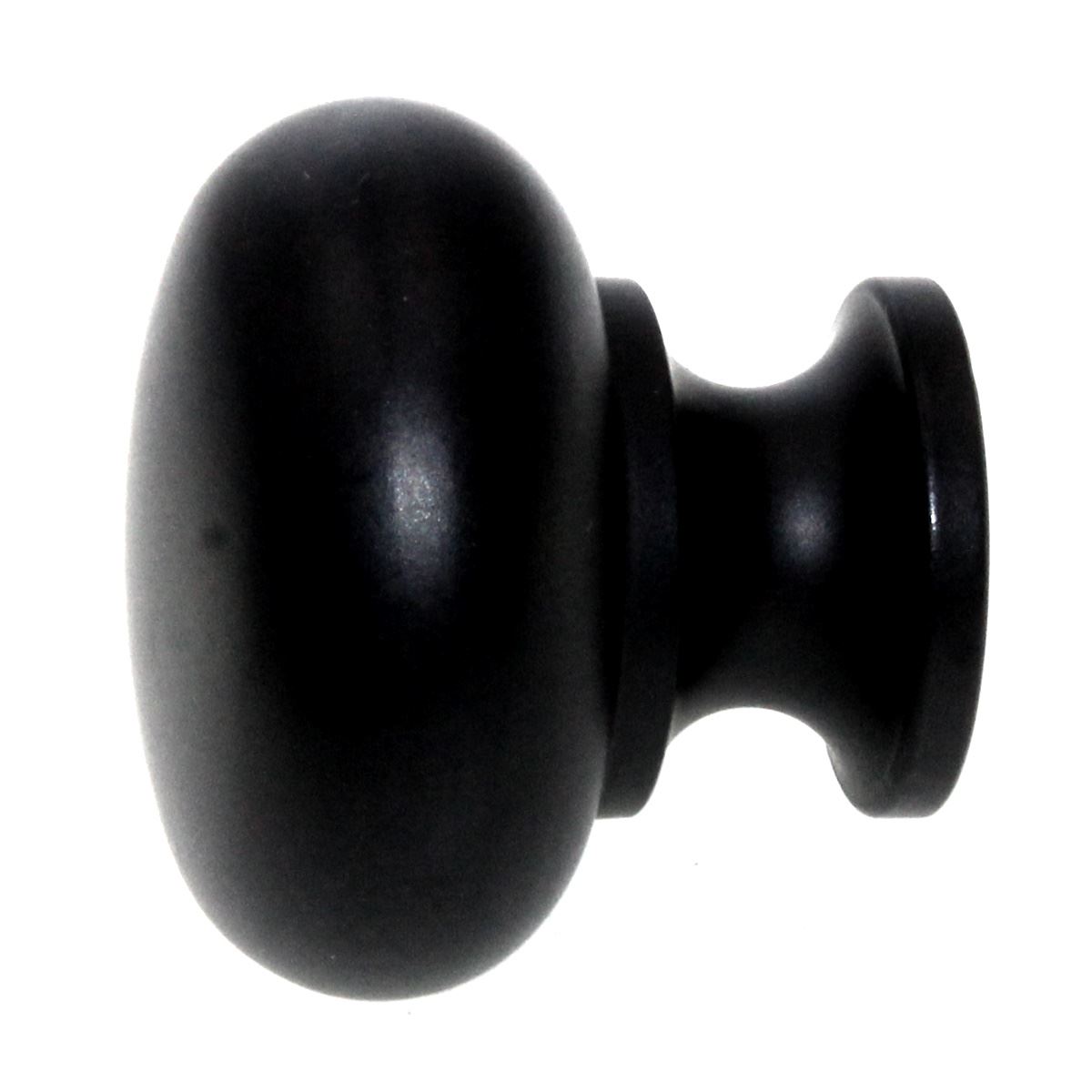Schaub And Company Country 1 1/4" Solid Brass Cabinet Knob Flat Black 706-FB