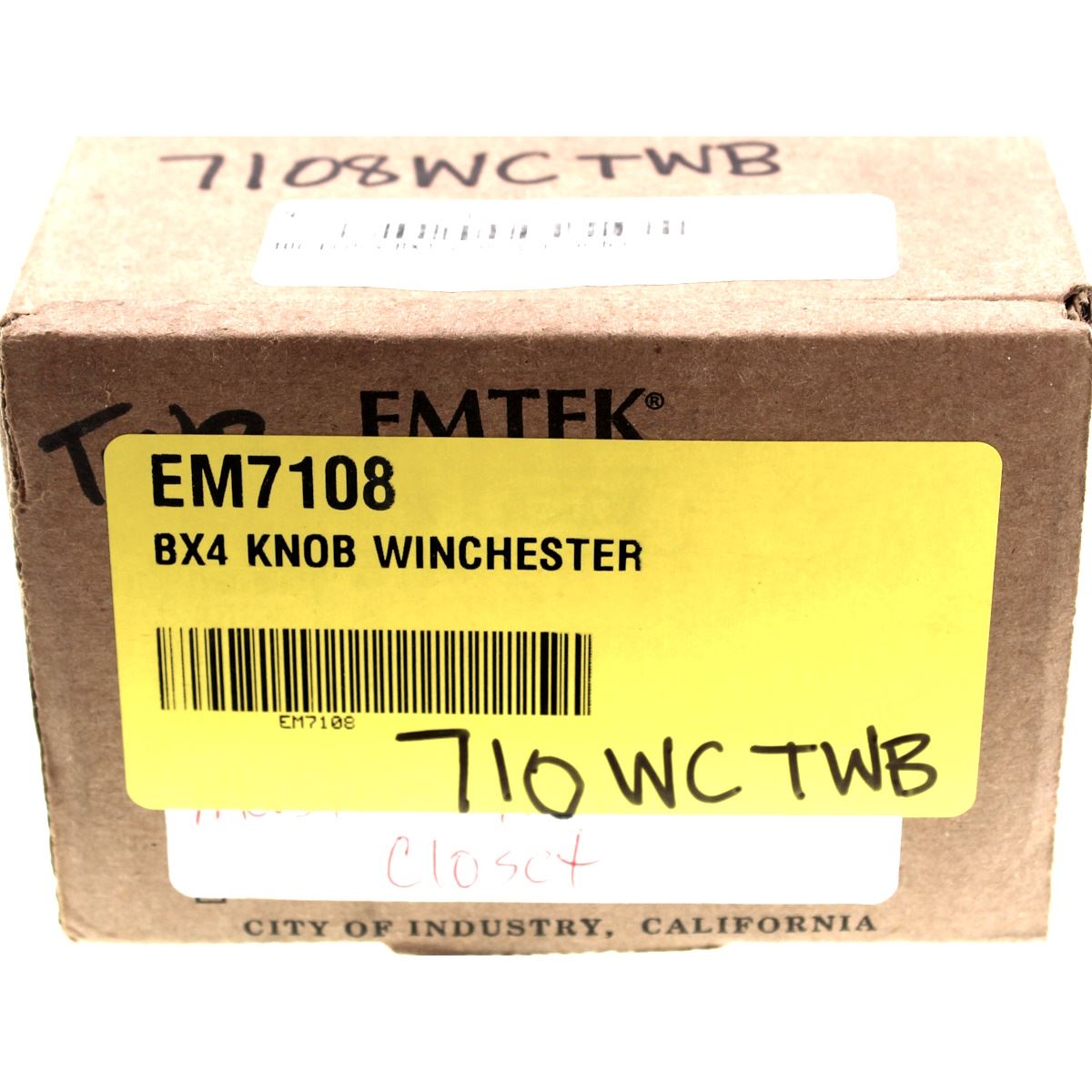 Emtek Winchester Passage Door Knob Sandcast Bronze Reversible 710WCTWB