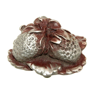 Anne at Home New Strawberry 1 1/2" Cabinet Knob Pewter with Cherry Wash 716-137