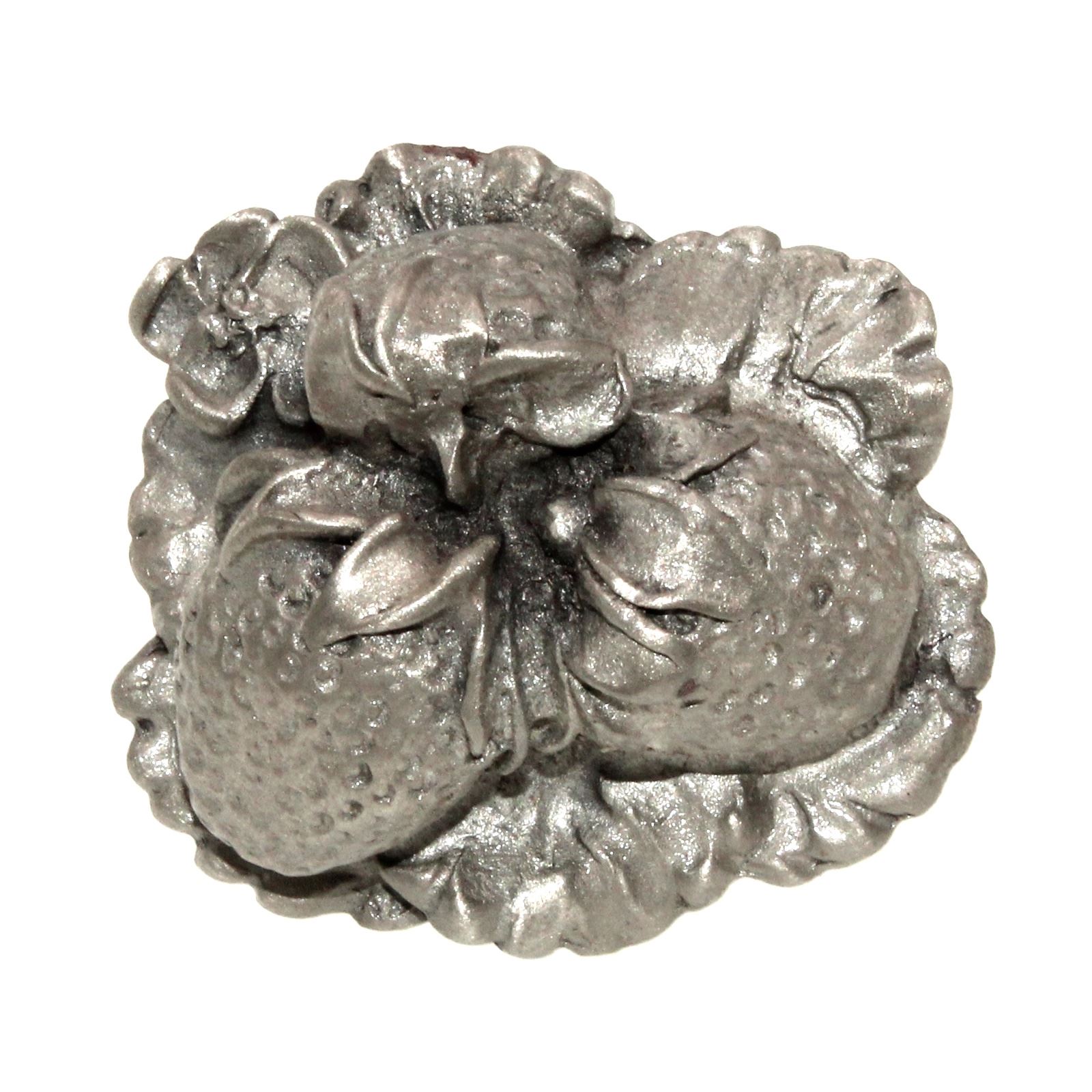 Anne at Home Nature New Strawberry 1 1/2" Cabinet Knob Satin Pewter 716-20