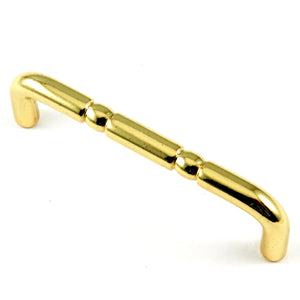 Laurey Polished Brass Cabinet or Drawer 3 1/2"cc Wire Pull Handle 74137