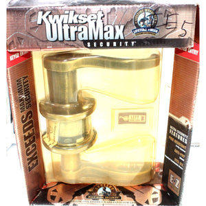 Kwikset UltraMax Security Keyed Entry Door Lever Antique Brass 740CHL LH 5