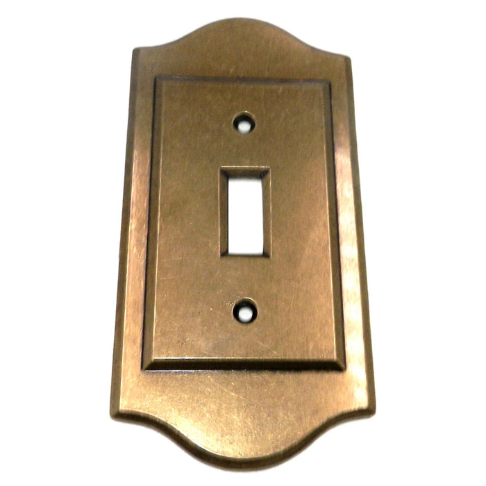 Vintage Amerock Charter placa de interruptor de luz única latón bruñido 8081-BB