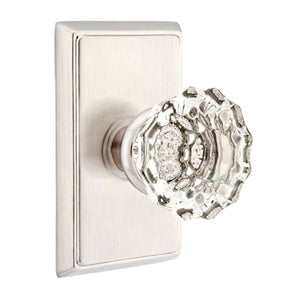 Emtek Old Town Privacy Door Knob Satin Nickel Button Lock Reversible 822OTUS15
