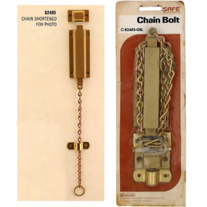Amerock Large 24" Chain Door Guard Bolt Latch Gold Brass Laquer 82485-GBL