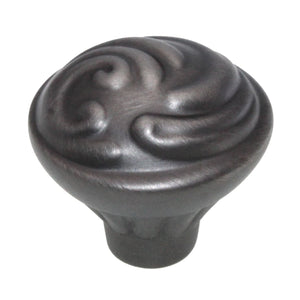 Schaub And Company Arcadia 1 3/8" Solid Brass Cabinet Knob Antique Nickel 830-AN