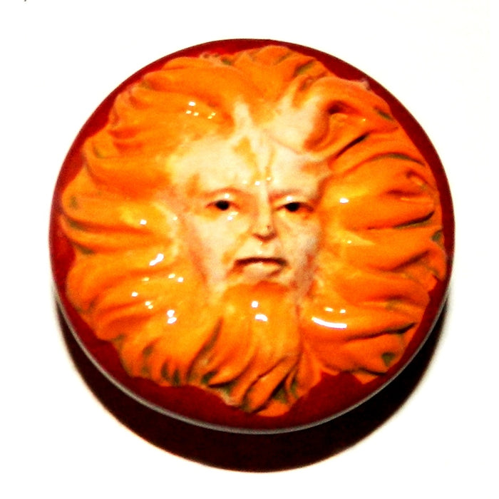 Laurey Whim-Z 83004 - Pomo para cajón (1 1/2 pulgadas, pintado a mano, diseño antiguo de Dios del Sol)