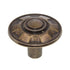 Vintage Ajax Antique Brass Round 1 3/8" Ornamental Cabinet Knob 847-AB