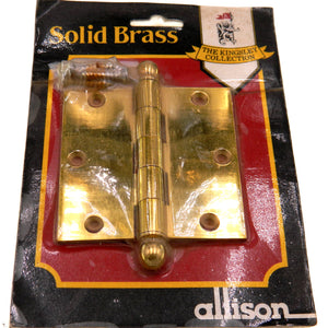Amerock Solid Brass 3 1/2 Inch Door Hinge Square Corner, 6 Holes 850C