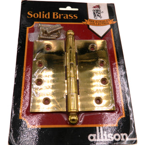 Amerock Solid Brass 4 Inch Door Hinge Square Corner, 8 Holes 852C