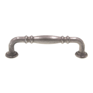 Emtek Tuscany 3 1/2" Ctr Cabinet Arch Pull Silver Patina Solid Brass 86101SP