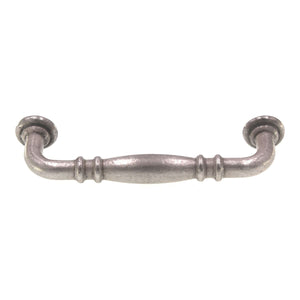 Emtek Tuscany 3 1/2" Ctr Cabinet Arch Pull Silver Patina Solid Brass 86101SP