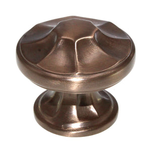 Schaub And Company Empire 1 3/8" Round Cabinet Knob Brushed Bronze 876-BBZ