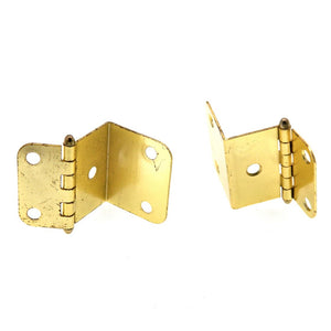 Pair Polished Brass Full Inset Butt Hinges 3/4" Wrap Bullet Tip AP 938-PB