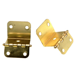Pair Polished Brass Full Inset Butt Hinges 3/4" Wrap Bullet Tip AP 938-PB