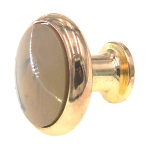 Amerock Allison Polished Brass Marble Plastic Center 1 1/4" Cabinet Knob 951MBL
