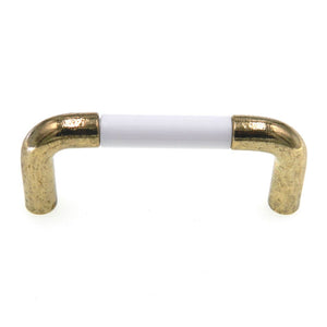 Amerock Allison Polished Brass, White 3" Ctr. Cabinet Wire Pull Handle 952WHT