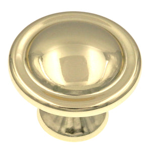 5 Pack Ultra Designer's Edge Polished Brass Large Round BiFold Door Knobs 96310