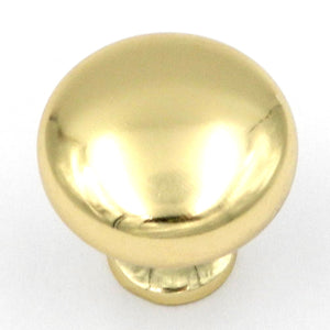 5 Pack of Ultra Designer's Edge Polished Brass Round 1 1/4" Knobs 98599
