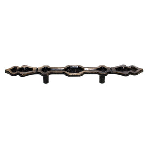 Ornamental Spanish Style Cabinet Bar Pull 3" Ctr Antique Brass 998-AB