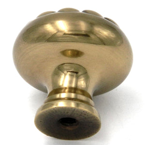 Belwith Keeler Sechel 1 1/4" Sherwood Antique Brass Round Ribbed Solid Brass Cabinet Knob A116