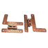 Pair Amerock Hammered Antique Copper 3/8" Offset "HL" Hinges A1656-AC