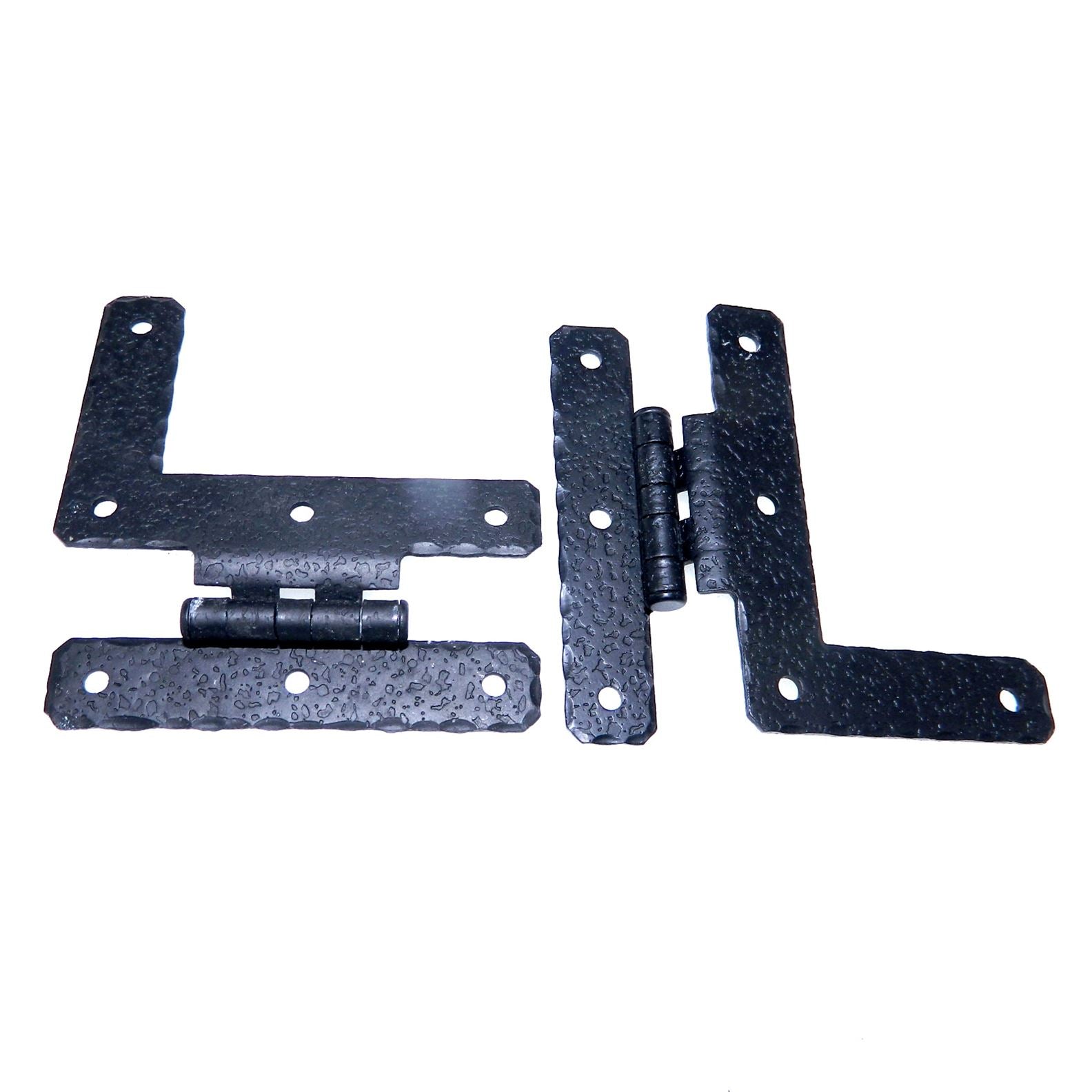 Pair Amerock Hammered Colonial Black 3/8" Offset "HL" Hinges A1656-CB