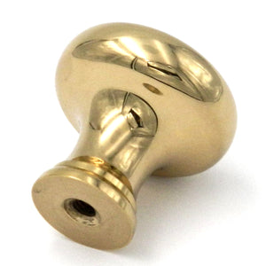 Belwith Keeler Sechel 1 1/4" Polished Brass Round Solid Brass Cabinet Knob A3