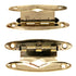 Pair Amerock Polished Brass, Black Trim 3/8" Offset Surface Cabinet Hinges A3042