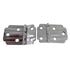 Pair Amerock Polished Chromium Flush Surface Cabinet Hinges E3066