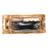 Pair Vintage Amerock Ebony Black Gold Trim 3/8" Offset Cabinet Hinges A3092-D
