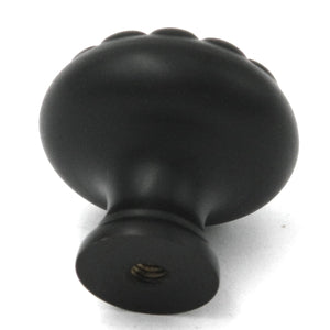 Belwith Keeler Sechel 1 1/4" Oil Rubbed Bronze Round Ribbed Solid Brass Cabinet Knob A316