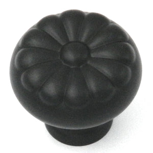 Belwith Keeler Sechel 1 1/4" Oil Rubbed Bronze Round Ribbed Solid Brass Cabinet Knob A316