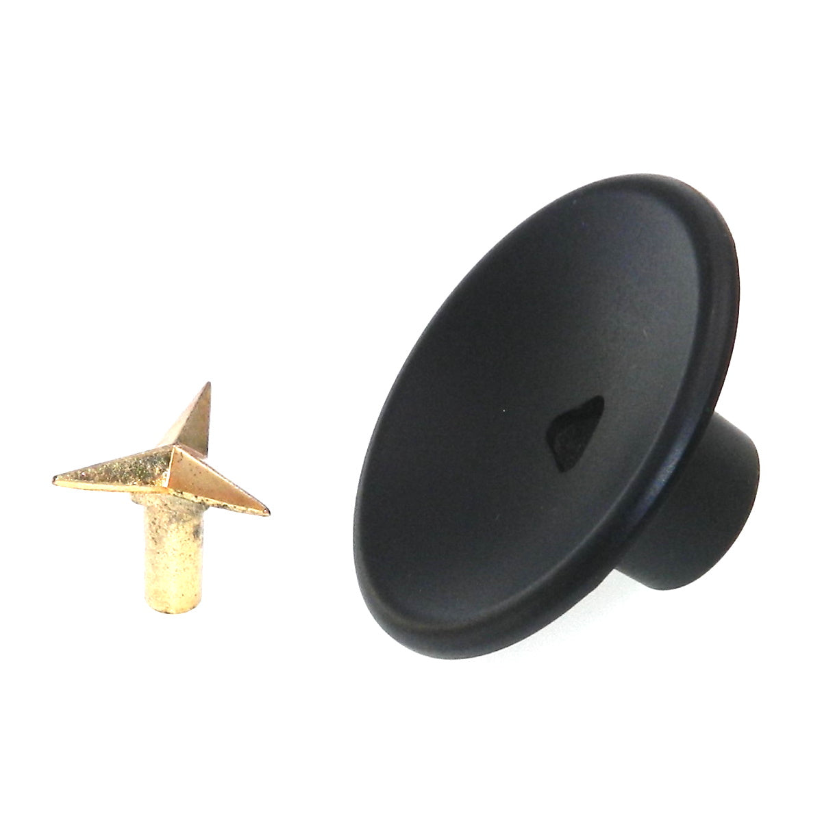 Amerock Contemporary 2" Ebony Black Round Cabinet Knob Pull A3301-D