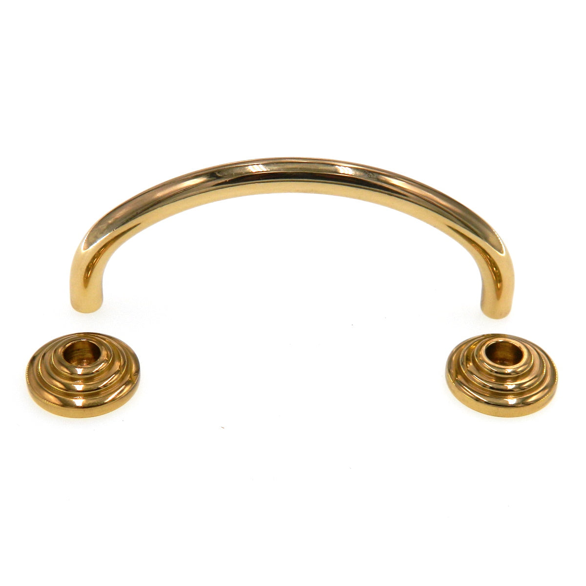 Amerock Fusital A37-A-3 - Tirador de arco para gabinete (latón macizo, 3 3/4" (96 mm) cc)